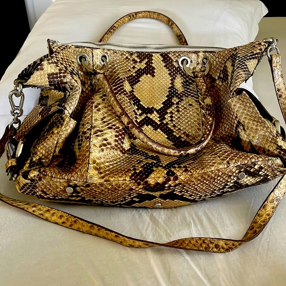 menotti Handbags - Menotti Real Python Snakeskin Handbag